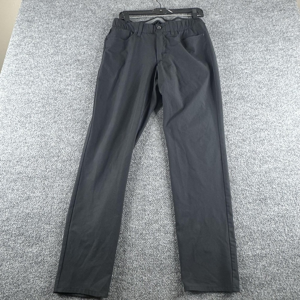Under‎ Armour Pants Mens 32x30 Black Khakis Woven Stretch Pockets UA Logo Active